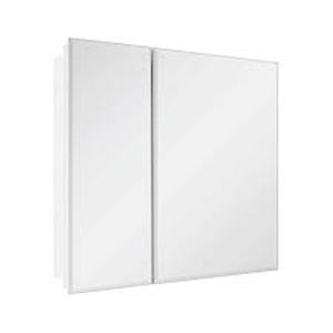 lot 33 image: Glacier Bay 30 in. W x 26 in. H Rectangular Wood Composite Medicine Cabinet with Mirror Customer Returns See Pictures