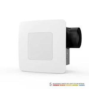 lot 35 image: ReVent 50 CFM CeilingWall Mount Easy Roomside Installation BathroomBath Exhaust Fan with Adjustable LED Lighting  Customer Returns See Pictures
