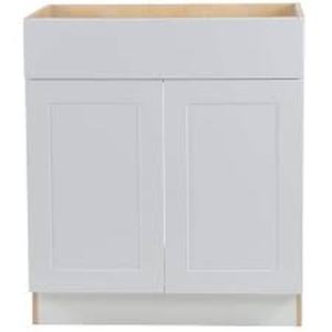 lot 4 image: Hampton Bay Cambridge White Shaker Assembled Sink Base Cabinet (30 in. W x 24.5 in. D x 34.5 in. H) Customer Returns See Pictures