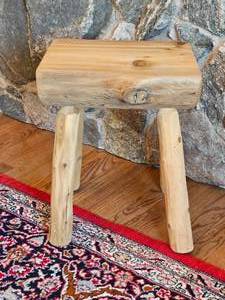 lot 365 image: Rustic Wooden Log Stool