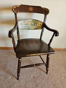 lot 203 image: United States Merchant Marine Academy Hitchcock Chair