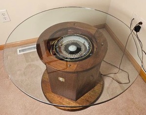 lot 25 image: Kelvin & Hughes LTB Ships Binnacle Cocktail Table
