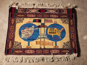 lot 283 image: Vintage 2002 USA Afghanistan Alliance Pictorial Rug