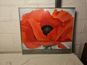 lot 412 image: Red Poppy - Georgia OKeefe Museum Poster