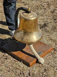 lot 9 image: Ship Bell From Tankard SS Ocean Freedom Scrapped Vessel