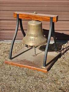 lot 8 image: Large Bronze Ship Bell Cast with Rygja 1959