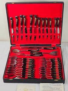 lot 64 image: Stunning Vintage S&A Haddad Jessine Cutlery with Bird Shaped handles
