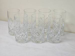 lot 360 image: Lenox Crystal Tartan Argyle Tumblers