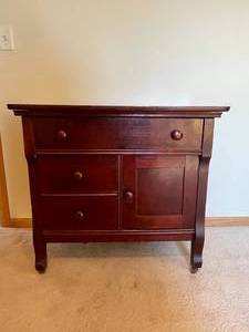 lot 230 image: Stunning Antique Country Primitive Accent Cabinet