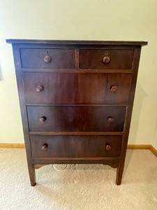 lot 232 image: Antique Country French Mahogany Dresser