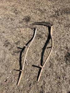lot 210 image: Antique Pair of Farm Scythes