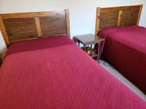 lot 196 image: Rustic Pine Twin Headboards