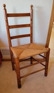 lot 198 image: Ladderback Rush Seat Chair
