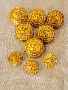 lot 145 image: Superior Brass Navy Merchant Marine Uniform Buttons