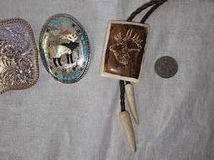lot 155 image: Sterling Western Bolo Tie Group