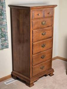 lot 92 image: Vintage Solid Rock Maple Lingerie Chest - Young Republic