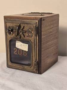 lot 75 image: Awesome 19th Century Antique US Post Office Box - Cokato, Minnesota