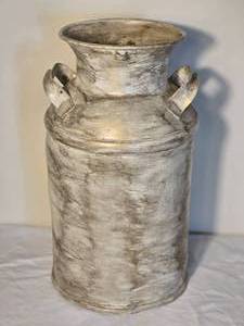 lot 161 image: CHARMING RUSTIC PAINTED MILK CAN