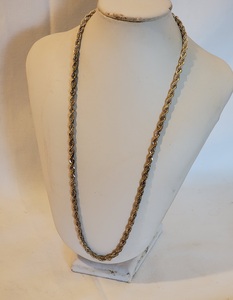 lot 133 image: Tiffany & Co. 18K and Sterling Silver Necklace