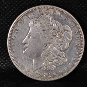 lot 8 image: 1921 Morgan Silver Dollar