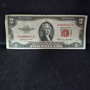 lot 16 image: 1953 Red Seal $1 Bill, Series B