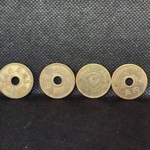 lot 20 image: 4-Japanese 5 Yen