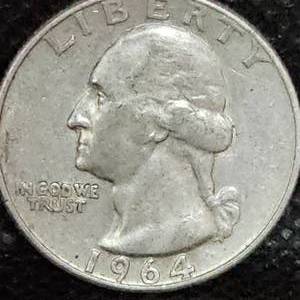 lot 22 image: 1964 Washington Silver Quarter