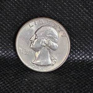 lot 24 image: 1961 Washington Silver Quarter