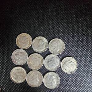 lot 42 image: 10-Roosevelt Silver Dimes