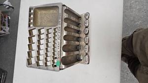 Cast Iron Stratton Bank Coin Changer, with top try