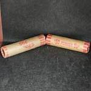 lot 134 image: Two Rolls of Wheat Pennies