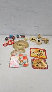 lot 53 image: Assorted Metal Tin Tea Set Lot