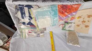 lot 64 image: Napkins,Quilt Squares and Misc FabricHankies