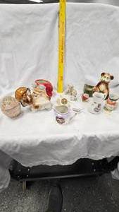 lot 101 image: Santa Planter, Dog Planter, Bear Planter, Tobey Mugs