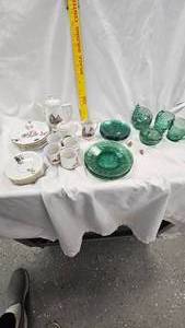 lot 138 image: Green Tea Set, Childrens Tea Set