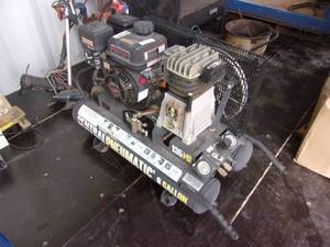 lot 87 image: Central Pneumatic Gas Powered Air Compressor (RUNS)
