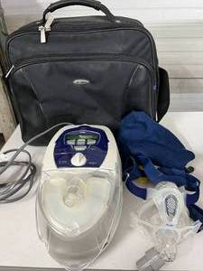 lot 19 image: MSRP $2200 ResMed VPAP S BiPap Sleep Apnea CPAP  Machine With Humidifier, Used Mask and Carry Bag - In Great Working Condition