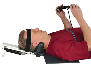 lot 42 image: MSRP $600 Saunders Cervical HOMETRAC Deluxe Traction Device Neck Therapy Machine w Case - Excellent Working Condition