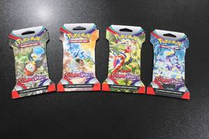 lot 2 image: Pokemon Scarlet & Violet Base Set Complete Unopened Art Set  4 Packs