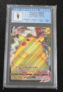 lot 9 image: 2020 Pokemon S&S Vivid Voltage Pikachu VMAX #044185 CGC 9