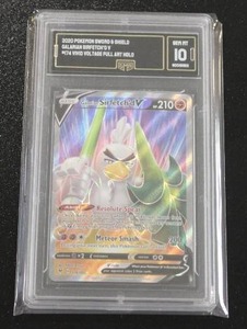 lot 16 image: 2020 Pokemon S&S Vivid Voltage Sirfetchd V #174185 GMA 10