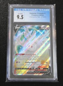 lot 17 image: 2020 Pokemon Champions Path Galarian Cursola V #071073 CGC 9.5