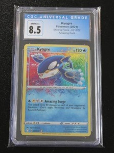 lot 19 image: 2021 Pokemon Shining Fates Amazing Rare Kyogre #021072 CGC 8.5