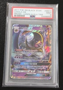lot 20 image: 2017 Pikachu S&M Black Star Promo Lunala GX #SM17 PSA 9
