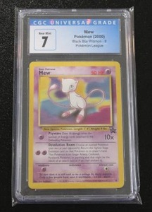 lot 22 image: 2000 Pokemon Black Star Promo Mew #8 CGC 7