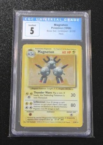 lot 26 image: 1999 Pokemon Base Set Magneton #9102 CGC 5