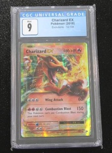 lot 30 image: 2016 Pokemon XY Evolutions Charizard EX #12108 CGC 9