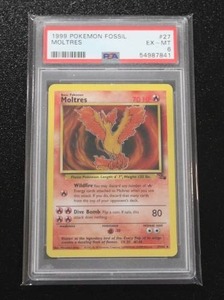 lot 34 image: 1999 Pokemon Fossil Moltres #2762 PSA 6