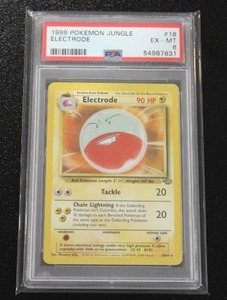 lot 35 image: 1999 Pokemon Fossil Electrode #1864 PSA 6