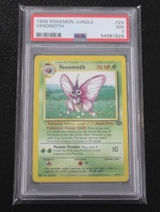 lot 57 image: 1999 Pokemon Jungle Venomoth #2964 PSA 7